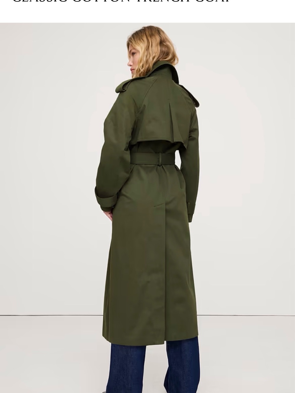 Cotton Banana Republic Black Trench Coat women